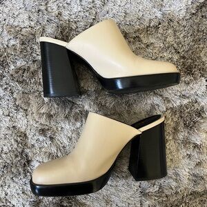 FENERS le clog in ivory beige size 39